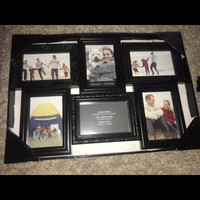 Hard plastic black picture frame collage/firm price 