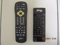 Classic Collectible 2pc Zenith TV/VCR Remote Controls Circa1980s