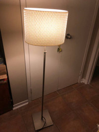 Ikea floor lamp, adjustable height $80, like new nickel-plated