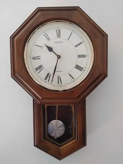 Seiko quartz Westminster Whittington chimes wall clock, View more