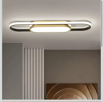 Tioolo White + Gold Modern LED Ceiling Light, View more