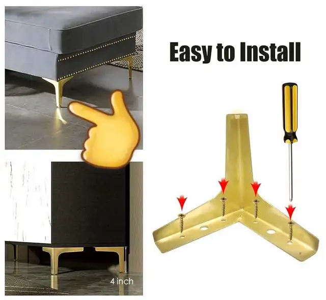 Neuf; 2 lots de 4 pattes pieds pour meubles  in Other in City of Montréal - Image 4