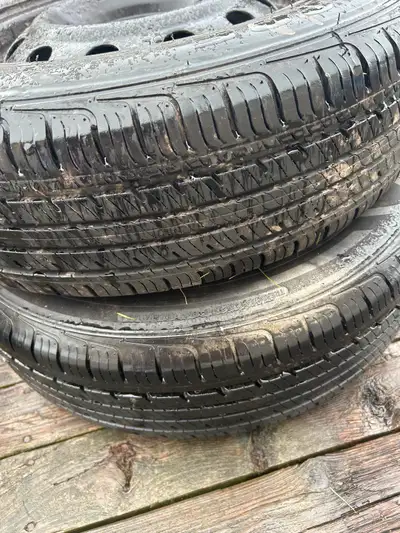 Like new - Ironman tires. 250$ Came off a 2010 Hyundai accent. I know nothing but feel free to ask q...