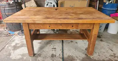 Vintage BUTCHER BLOCK OAK TABLE, View more