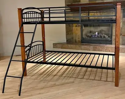 SOLID WOOD / METAL BUNK BED SINGLE OVER SINGLE, View more