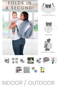 Baby bassinet indoor/outdoor foldable