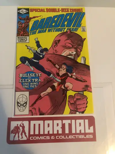 For sale: Daredevil comic book issue 181 featuring the ‘death’ of Elektra. Approx 9.0 raw grade cond...