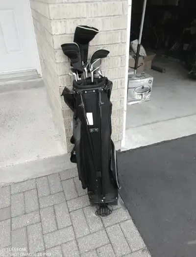 2 sets of golf clubs with bags, View more