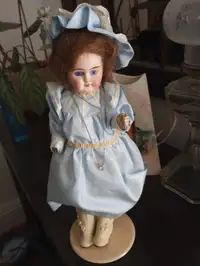 Antique Doll With Real Human Hair late 1930's East Coast Canada