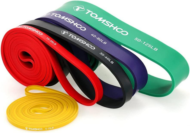 TOMSHOO 15LB -125LB RESISTANCE BAND SET in Exercise Equipment in Burnaby/New Westminster - Image 3