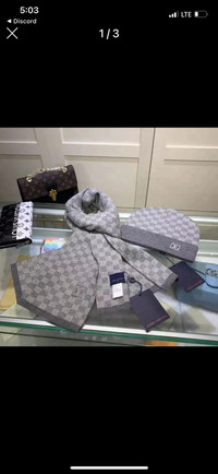 Louis Vuitton hat and scarf