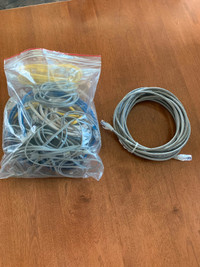 Assorted Ethernet/data cables. 