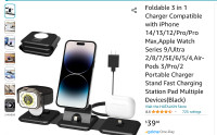 Foldable multi charger for Iphone/Apple Watch/Air Pods