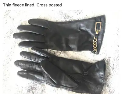 Like new Nine West leather gloves (thin fleece lined) , View more