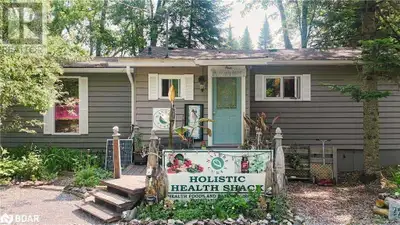 House for rent on Miskwaa Ziibi River in Trent Lakes. Property is set up as a natural health center...