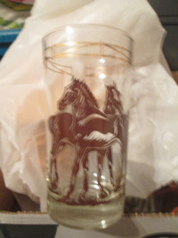 juice glass with horse motif