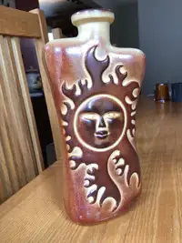 Sun / Moon Celestial Clay Twisted Flame Vase