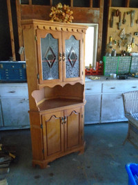 oak corner cabinet for sale