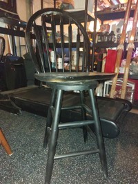 2 black counter height chairs