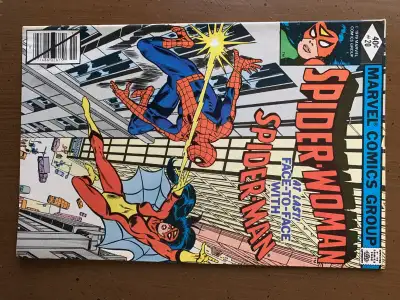 Spider-woman #20 (1979) comic; first meeting with Spider-Man, View more
