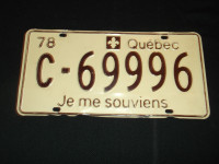 Québec Plaque Immatriculation License Ferme Plate Cultivateur