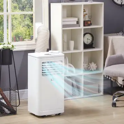 HOMCOM 8,000 BTU Portable Air Conditioner with Remote for 344Sq Ft, 4-in-1 Compact Home AC Unit with...