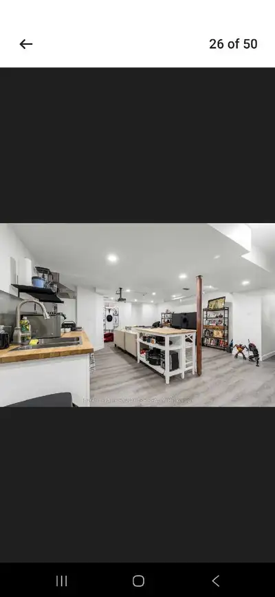 Basement for Rent – Thorold (Barker Pkwy & Davis Rd) – $1,200 Available Immediately Bright and spaci...