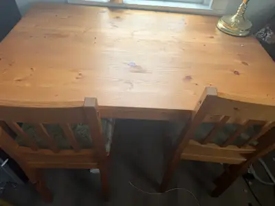 pine table and chairs, View more