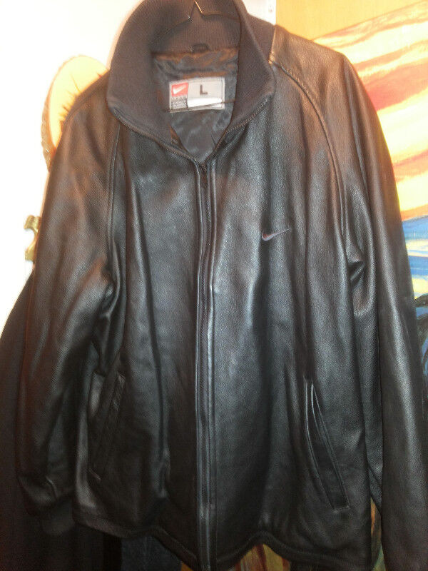 Nike Leather Coat And Winter Jacket   Brand New Black in Arts & Collectibles in City of Toronto - Image 2