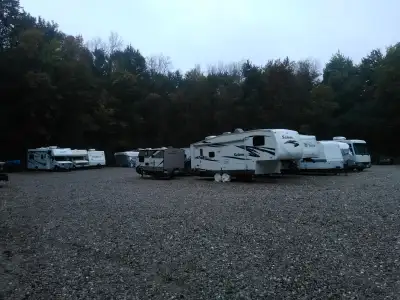 Outdoor storage for cars, boats, RVs, any size of trailer. Lot is made up of crushed concrete with n...