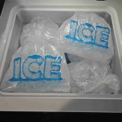 clean filtered -ice o matic machine -freshly cleaned and sanitized equiptment Perfect for coolers, c...
