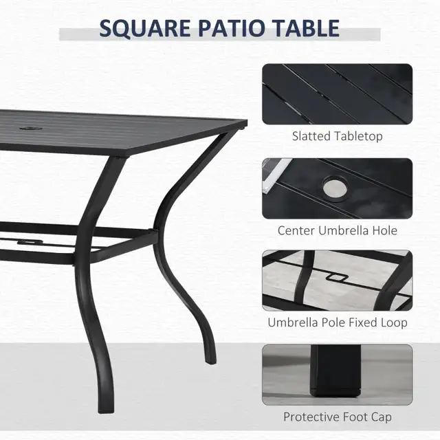 5-Piece Outdoor Patio Dining Set, 4 Swivel Rocker Chairs and 37" in Patio & Garden Furniture in Markham / York Region - Image 4