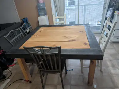 Table de cuisine avec rangement ou jeu insérer dans la table, View more