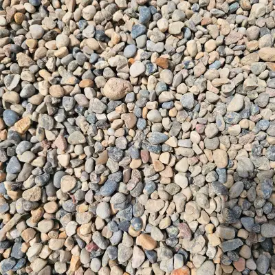 10mm Washed Round Rock is a clean, smooth pea gravel perfect for drainage, pathways, and decorative...