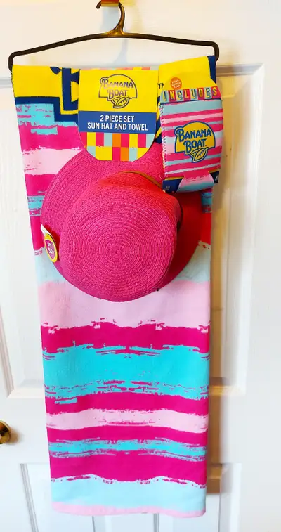 Brand New 3-Piece Beach Towel and Sun Hat, View more