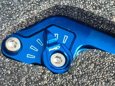 For sale a brand new Puig Kawasaki ZX14R 2018 Blue Idinozied Short Brake Leaver. First $100 cash Fir...