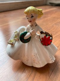Vintage LEFTON December Birthday Girl - Christmas figurine