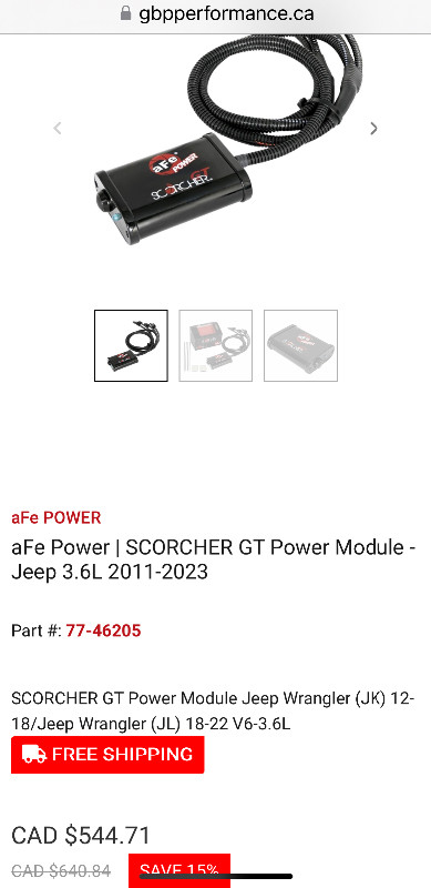 aFe Scorcher Programmer + HIDs for Jeep in Other Parts & Accessories in Saskatoon - Image 3