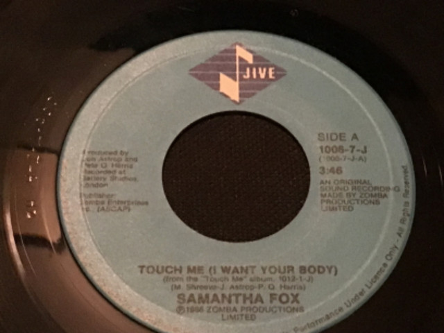 45 tours/45 r.p.m, Samantha Fox “Touch me”(I want your body) dans Autre  à Lévis - Image 4
