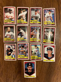 Lot of 13 1989 Panini Minnesota Twins baseball stickers