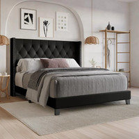 Black King Bed Frame and Boxsprings