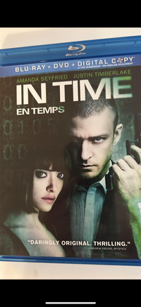 In Time Blu-ray et DVD bilingue à vendre 6$
