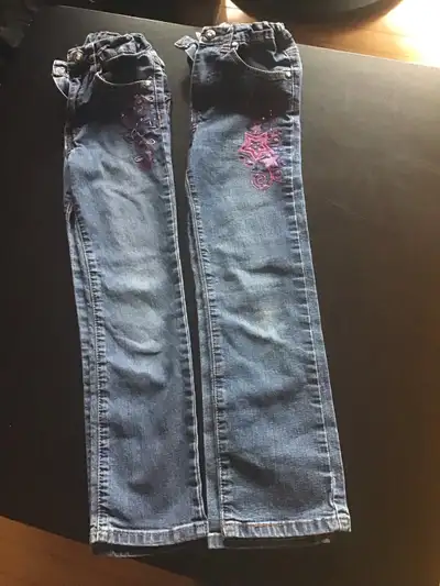 2 paires de jeans pour fillette ajustable, gr:7, View more
