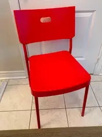 IKEA red playroom chairs