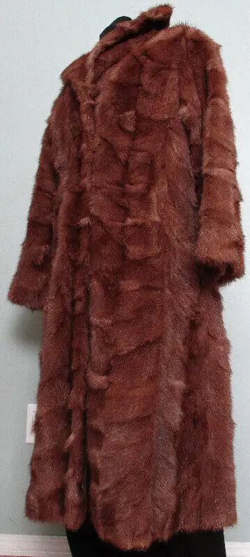 Women's Genuine/Real Fur Winter Coat - Brown with Reddish Hue, View more