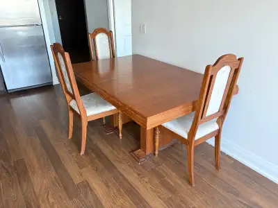 Real Wood Dining Table & Chairs, View more