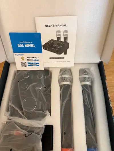Rybozen Karaoke mixer and wireless microphone System, View more