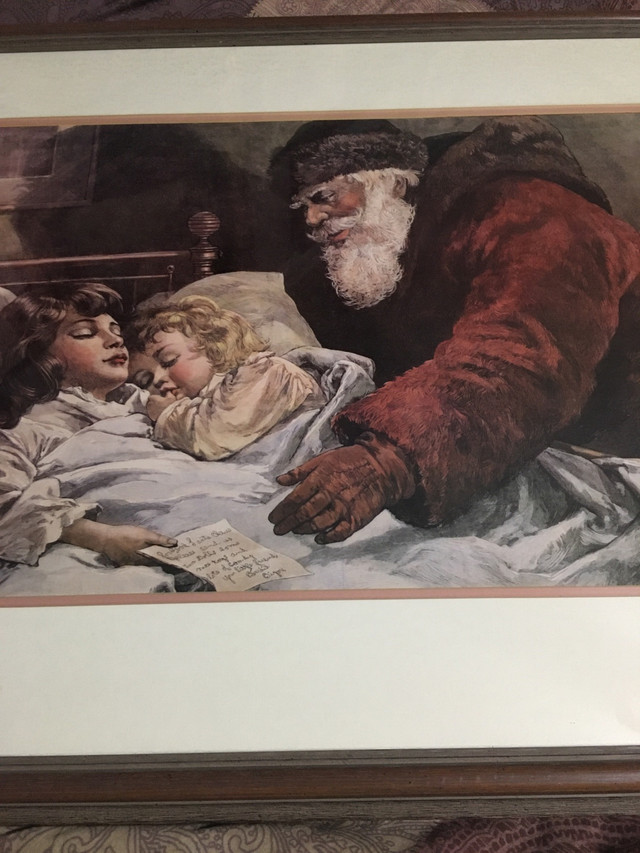 Old Saint Nickolas picking up present list in Arts & Collectibles in Ottawa