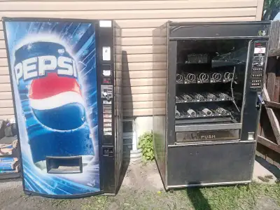 (First photo) Selling two vending machines, needs new coin operators, but you can replace with moder...