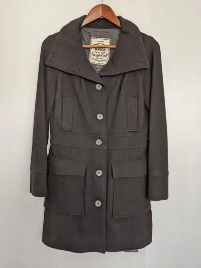 Mango wool coat winter jacket for women. Excellent condition. Size: EUR Medium = USA Small 6. Colour...
